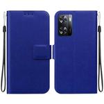 For OPPO A57 4G / 5G / A57e / A77 4G / 5G Ultra-thin Voltage Magnetic Buckle Leather Phone Case(Blue)