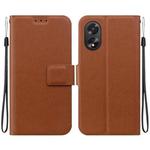 For OPPO A38 / A18 Ultra-thin Voltage Magnetic Buckle Leather Phone Case(Brown)