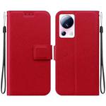 For Xiaomi 13 Lite / Xiaomi Civi 2 Ultra-thin Voltage Magnetic Buckle Leather Phone Case(Red)