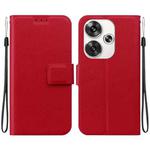 For Xiaomi Poco F6 Ultra-thin Voltage Magnetic Buckle Leather Phone Case(Red)