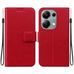 For Redmi Note 13 Pro 4G / Poco M6 Pro 4G Ultra-thin Voltage Magnetic Buckle Leather Phone Case(Red)