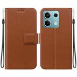 For Redmi Note 13 5G Ultra-thin Voltage Magnetic Buckle Leather Phone Case(Brown)