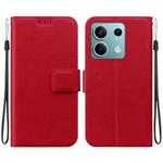 For Redmi Note 13 5G Ultra-thin Voltage Magnetic Buckle Leather Phone Case(Red)