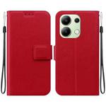 For Redmi Note 13 4G Global Ultra-thin Voltage Magnetic Buckle Leather Phone Case(Red)