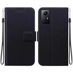 For Redmi Note 12S Ultra-thin Voltage Magnetic Buckle Leather Phone Case(Black)