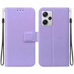 For Redmi Note 12 Pro+ Global Ultra-thin Voltage Magnetic Buckle Leather Phone Case(Purple)