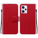 For Redmi Note 12 Pro 5G Global Ultra-thin Voltage Magnetic Buckle Leather Phone Case(Red)