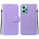 For Redmi Note 12 5G Global / Poco X5 Ultra-thin Voltage Magnetic Buckle Leather Phone Case(Purple)