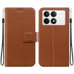 For Redmi K70 / K70 Pro / Poco F6 Pro Ultra-thin Voltage Magnetic Buckle Leather Phone Case(Brown)