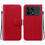 For Redmi K70E / Poco X6 Pro Ultra-thin Voltage Magnetic Buckle Leather Phone Case(Red)