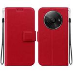 For Redmi A3 Ultra-thin Voltage Magnetic Buckle Leather Phone Case(Red)