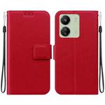 For Redmi 13C 4G / 5G / Redmi 13R Ultra-thin Voltage Magnetic Buckle Leather Phone Case(Red)