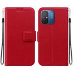 For Redmi 12C / Redmi 11A Ultra-thin Voltage Magnetic Buckle Leather Phone Case(Red)