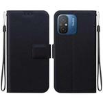 For Redmi 12C / Redmi 11A Ultra-thin Voltage Magnetic Buckle Leather Phone Case(Black)