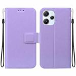 For Redmi 12 4G / 5G / Redmi Note 12R Ultra-thin Voltage Magnetic Buckle Leather Phone Case(Purple)