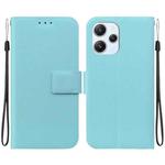 For Redmi 12 4G / 5G / Redmi Note 12R Ultra-thin Voltage Magnetic Buckle Leather Phone Case(Green)