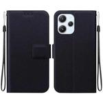 For Redmi 12 4G / 5G / Redmi Note 12R Ultra-thin Voltage Magnetic Buckle Leather Phone Case(Black)