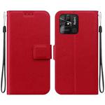 For Redmi 10 / 10 Power India / Redmi 10C Ultra-thin Voltage Magnetic Buckle Leather Phone Case(Red)