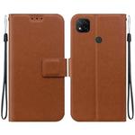 For Redmi 9 Activ / Xiaomi Poco C31 Ultra-thin Voltage Magnetic Buckle Leather Phone Case(Brown)