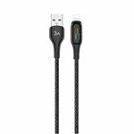 TOTUDESIGN CB-18-L 1.2m Glowing USB-A to 8 Pin Charging Data Cable(Black)