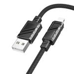 Borofone BU54 Might 2.4A USB to 8 Pin Data Cable, Length: 1.2m(Black)