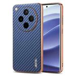 For OPPO Find X8 AZNS Electroplated Edge Carbon Fiber Texture Phone Case(Blue)