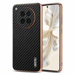 For OPPO Find X8s AZNS Electroplated Edge Carbon Fiber Texture Phone Case(Black)