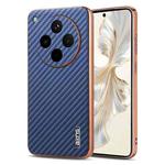 For OPPO Find X8s+ AZNS Electroplated Edge Carbon Fiber Texture Phone Case(Blue)