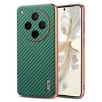 For OPPO Find X8s+ AZNS Electroplated Edge Carbon Fiber Texture Phone Case(Green)