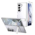 For Samsung Galaxy Z Fold6 Ice-Cold Holder PC Hybrid TPU Phone Case(Silver)