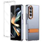 For Samsung Galaxy Z Fold4 Ice-Cold Holder PC Hybrid TPU Phone Case(Orange)