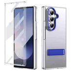 For Samsung Galaxy Z Fold7 5G Ice-Cold Holder PC Hybrid TPU Phone Case(Blue)