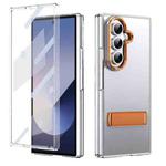 For Samsung Galaxy Z Fold7 5G Ice-Cold Holder PC Hybrid TPU Phone Case(Orange)