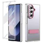 For Samsung Galaxy Z Fold7 5G Ice-Cold Holder PC Hybrid TPU Phone Case(Pink)