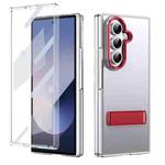 For Samsung Galaxy Z Fold7 5G Ice-Cold Holder PC Hybrid TPU Phone Case(Red)