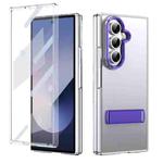 For Samsung Galaxy Z Fold7 5G Ice-Cold Holder PC Hybrid TPU Phone Case(Purple)