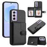 For OPPO Reno12 Pro Global Button Card Bag RFID Anti-theft Phone Case(Black)