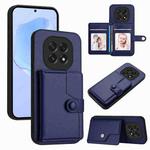 For OPPO A5 / F29 Button Card Bag RFID Anti-theft Phone Case(Blue)