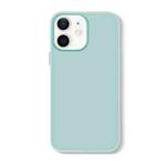 For iPhone 12 Skin Feeling Jelly Series TPU + PC Full Coverage Phone Case(Light Green)