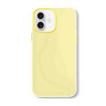 For iPhone 16 Plus Skin Feeling Jelly Series TPU + PC Full Coverage Phone Case(Yellow)