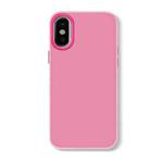 For iPhone X / XS Skin Feeling Jelly Series TPU + PC Full Coverage Phone Case(Rose Red)