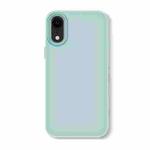 For iPhone XR Skin Feeling Jelly Series TPU + PC Full Coverage Phone Case(Light Green)