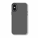 For iPhone XS Max Skin Feeling Jelly Series TPU + PC Full Coverage Phone Case(Black)