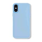 For iPhone XS Max Skin Feeling Jelly Series TPU + PC Full Coverage Phone Case(Blue)