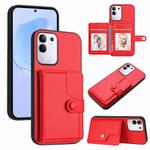 For vivo Y29 4G / T4x / Y300t Button Card Bag RFID Anti-theft Phone Case(Red)