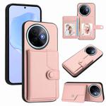 For vivo Y39 5G / Y300i Button Card Bag RFID Anti-theft Phone Case(Pink)