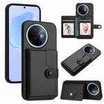 For vivo Y39 5G / Y300i Button Card Bag RFID Anti-theft Phone Case(Black)