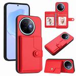 For vivo Y39 5G / Y300i Button Card Bag RFID Anti-theft Phone Case(Red)
