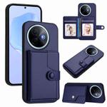 For vivo Y39 5G / Y300i Button Card Bag RFID Anti-theft Phone Case(Blue)