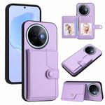 For vivo Y39 5G / Y300i Button Card Bag RFID Anti-theft Phone Case(Purple)